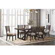 Scott Dining Table in Birch wood with Antique Brown Finish