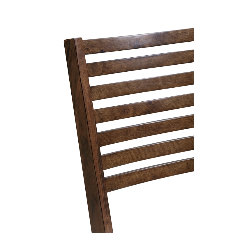 Scott Dining Chair - Birch Wood/Linen in Antique Brown Finish - Set of 2