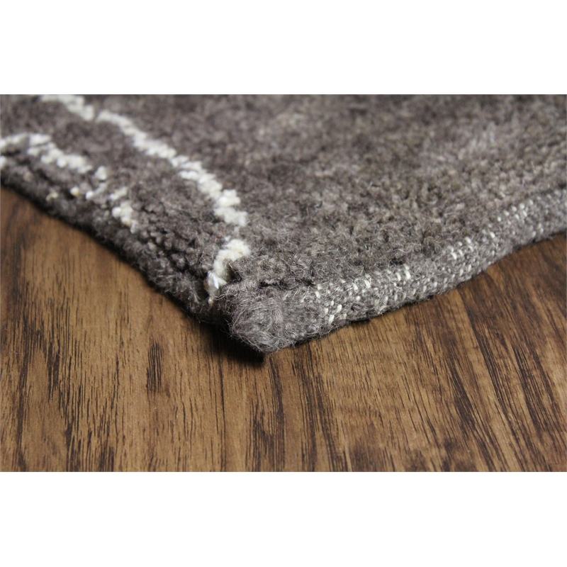 Quay 04 5X8 Hand Knotted Rug Wool Area Rug In Brown