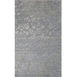 Emblem 01 5X8 Gray Knotted Wool Area Rug