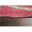 Emblem 02 5X8 Pink Knotted Wool Area Rug Allover