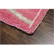 Emblem 02 5X8 Pink Knotted Wool Area Rug Allover