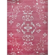 Emblem 02 5X8 Pink Knotted Wool Area Rug Allover