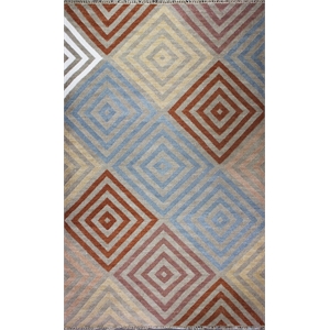 kilim earth 7.6x9.6 multi-color handwoven wool area rug