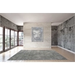 Emblem 03 2X3 Gray Handknotted Wool Area Rug