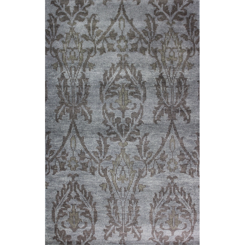 Emblem 03 2X3 Gray Handknotted Wool Area Rug
