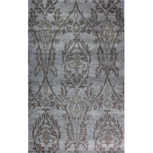 emblem 03 2x3 gray handknotted wool area rug