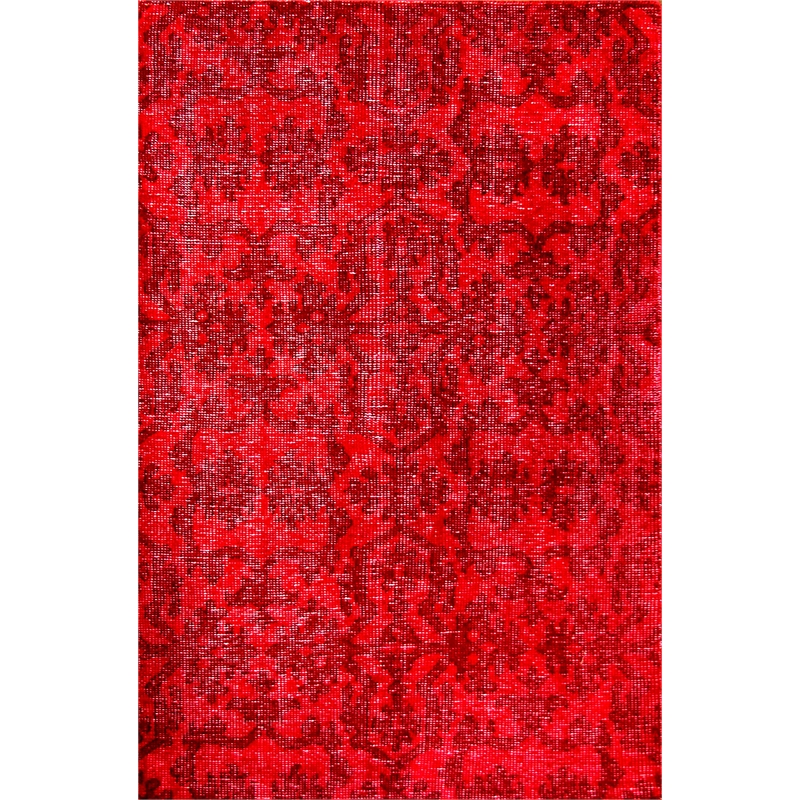 Emblem 03 2X3 Red Handknotted Wool Area Rug