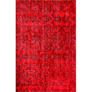 emblem 03 2x3 red handknotted wool area rug