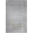Emblem 12 1.6X1.6 Silver Handknotted Wool Area Rug