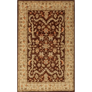 ab01 5x8 aberdeen brown handtufted wool area rug