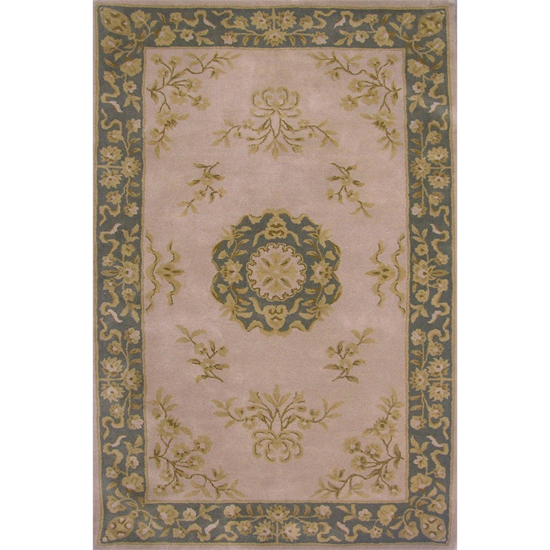 Ablon 03 9X13 Ivory Handtufted Wool Area Rug