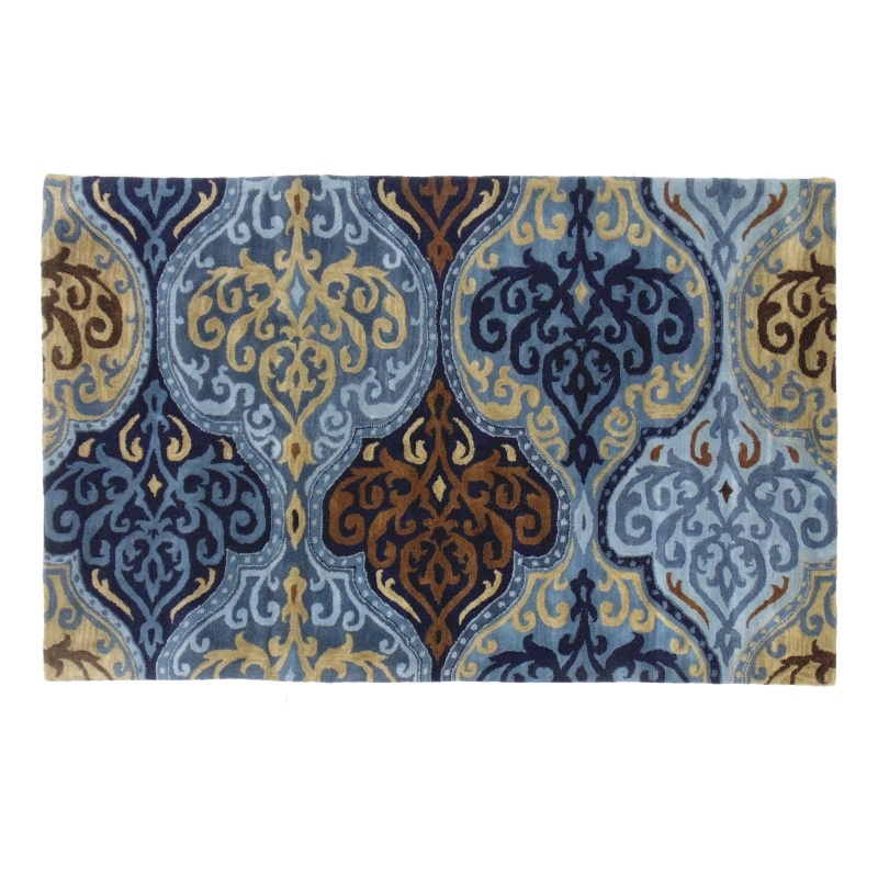 Belize 05 4.0X6.0 Blue Handtufted Wool Area Rug