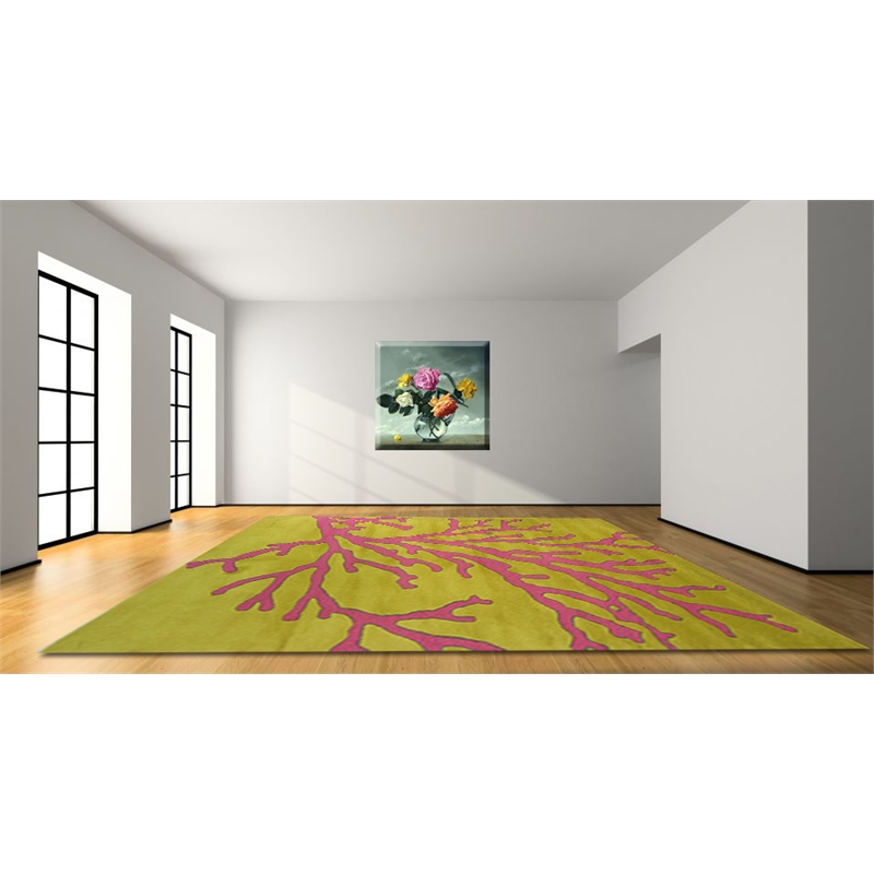 Calypso 06 8x11 Gold Handtufted Wool Area Rug