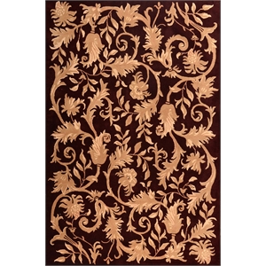 dahlia 02 5x8 red handtufted wool area rug