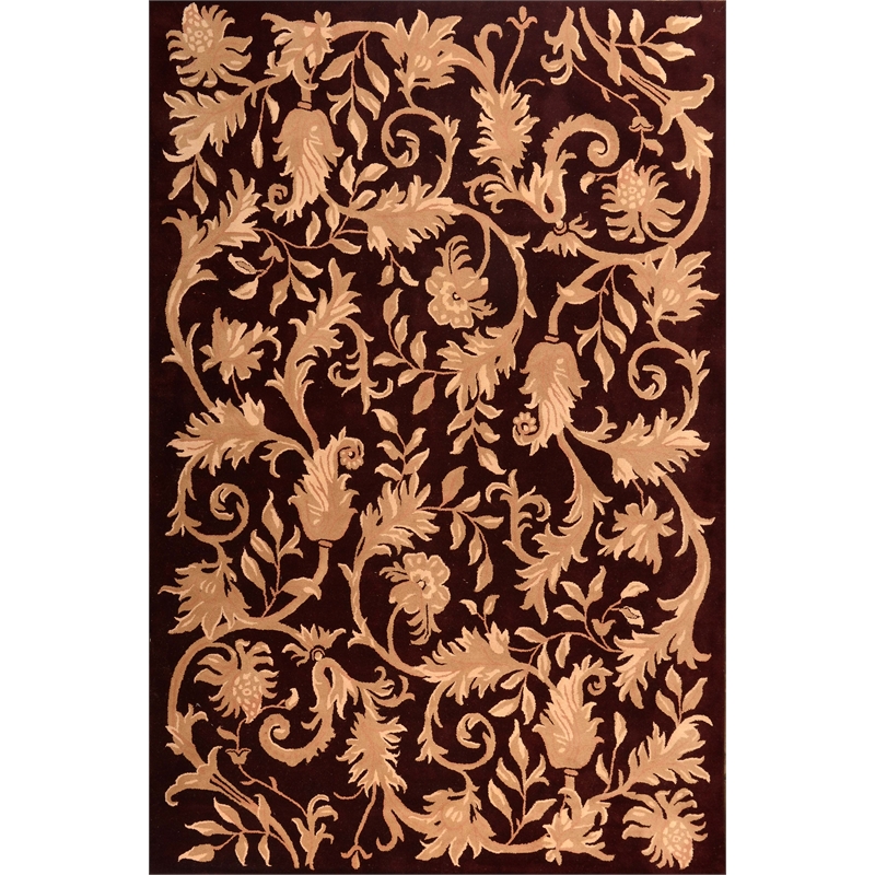 Dahlia 02 8X11 Red Handtufted Wool Area Rug