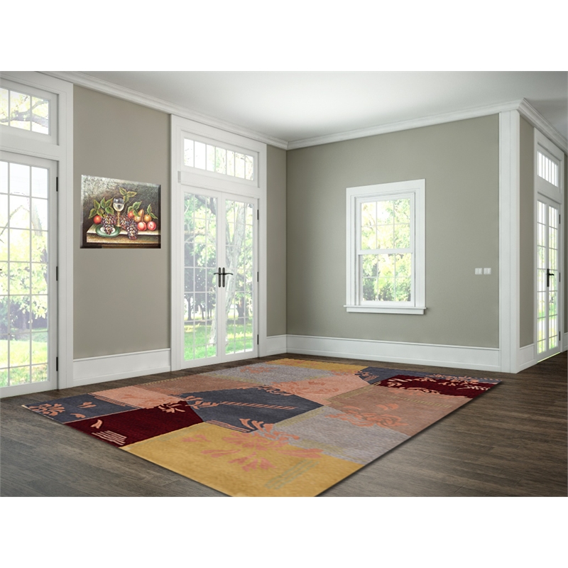 Dahlia 03 8X11 Blue Handtufted Wool Area Rug