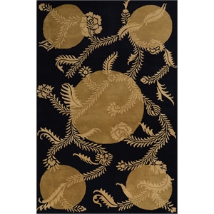 Dahlia 04 4X6 Black Handtufted Wool Area Rug