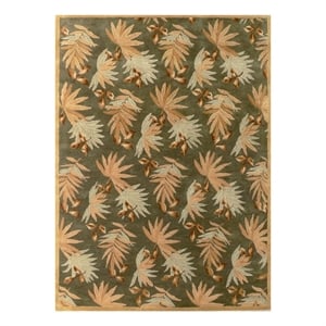 Fabio 01 3.6X5.6 Green Handtufted Wool Area Rug