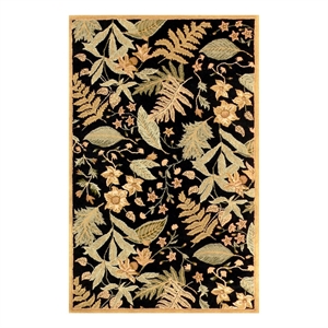 Fabio 02 8x11 Black Handtufted Wool Area Rug