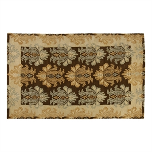 florta 04 9x13 mocha brown handtufted wool area rug