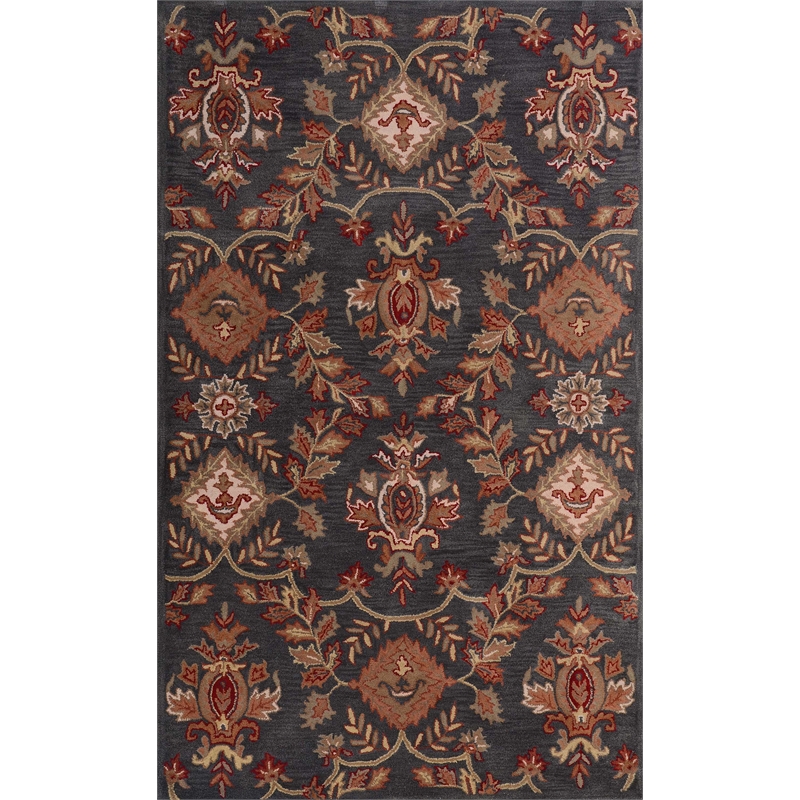 Impressa 01 2.6X9 Charcoal Handtufted Wool Area Rug