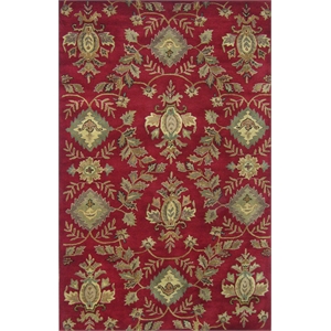 impressa 01 5x8 red handtufted wool area rug