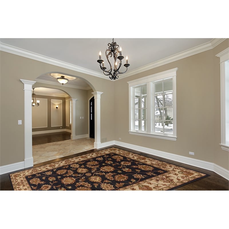 Jasmine 01 5X8 Charcoal Handtufted Wool Area Rug
