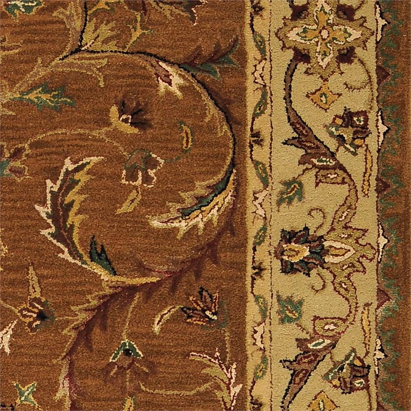 Jasmine 02 8X11 Brown Handtufted Wool Area Rug