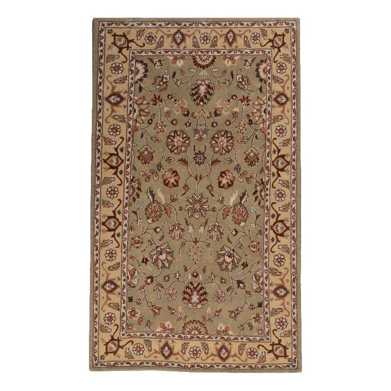Jasmine 03 8X11 Green Handtufted Wool Area Rug