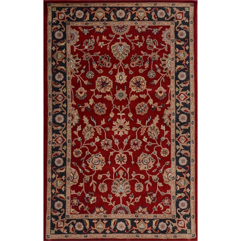 Jasmine 03 4X6 Red Handtufted Wool Area Rug