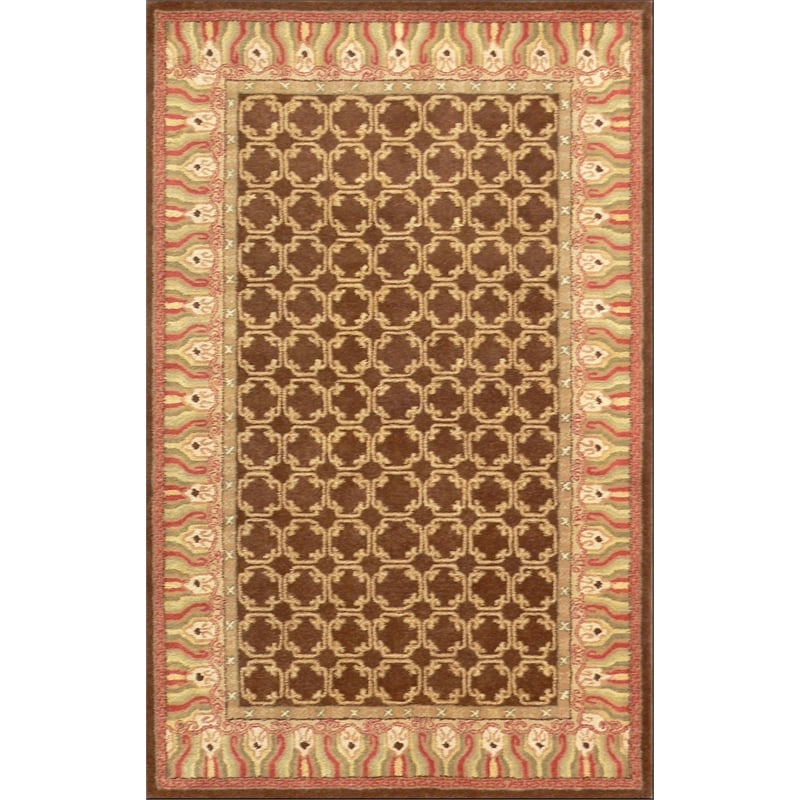 Hugoh 01 5x8 Brown Handtufted Wool Area Rug