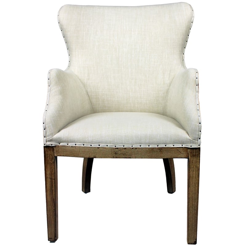 Mar Vista Desk 2-Piece Set with Phil Natural Armchair with Exposed Wooden Frame
