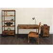 Moti Anaheim 4-Piece Traditional Solid Wood Office Set in Mahogany Finish