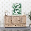 Carter Weatherly 3-Door 3-Drawer Solid Wood Accent Cabinet in White Wash