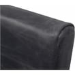Wendy Genuine Leather Armchair in Antique Black with Iron Frame