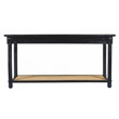 Navice 1-Shelf Console Table with Solid Wood in Black Finish