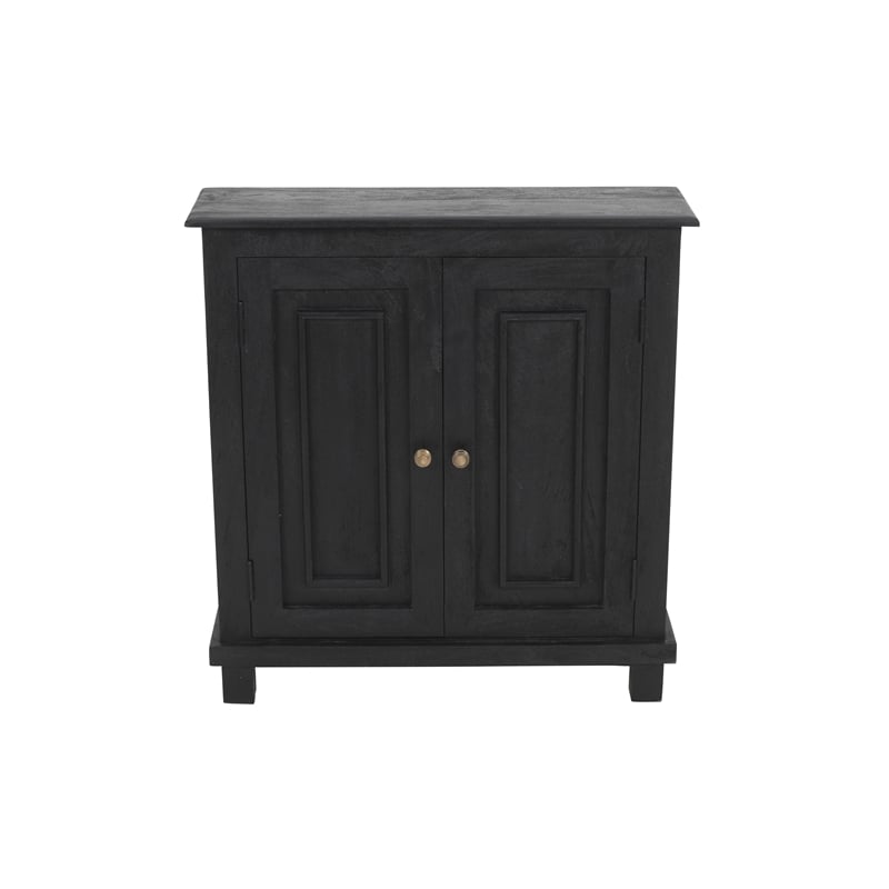 Bayside Jensen 2-Door Solid Wood Sideboard in Charcoal Gray Finish