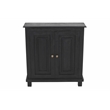 Bayside Jensen 2-Door Solid Wood Sideboard in Charcoal Gray Finish
