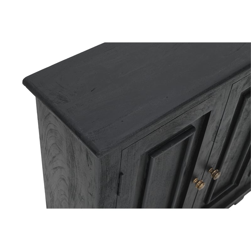 Bayside Jensen 2-Door Solid Wood Sideboard in Charcoal Gray Finish