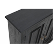 Bayside Jensen 2-Door Solid Wood Sideboard in Charcoal Gray Finish