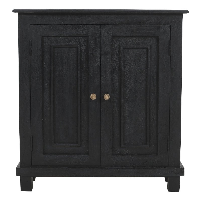 Bayside Jensen 2-Door Solid Wood Sideboard in Charcoal Gray Finish