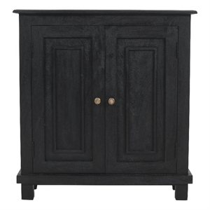 Bayside Jensen 2-Door Solid Wood Sideboard in Charcoal Gray Finish