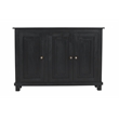 Bayside Jensen 3-Door Solid Wood Sideboard in Charcoal Gray Finish