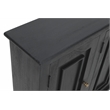 Bayside Jensen 3-Door Solid Wood Sideboard in Charcoal Gray Finish