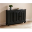 Bayside Jensen 3-Door Solid Wood Sideboard in Charcoal Gray Finish