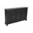 Bayside Jensen 4-Door Solid Wood Sideboard in Charcoal Gray Finish