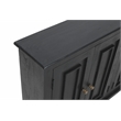 Bayside Jensen 4-Door Solid Wood Sideboard in Charcoal Gray Finish