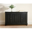 Bayside Jensen 4-Door Solid Wood Sideboard in Charcoal Gray Finish