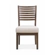 Moti Scott 7-Piece Dining Set with Dining Table and 6 Ivory Linen Chairs